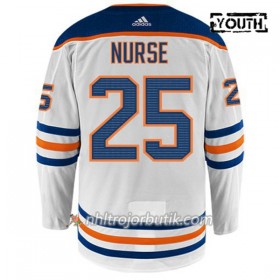 Barn Ishockey Edmonton Oilers Tröja DARNELL NURSE 25 Adidas Vit Authentic